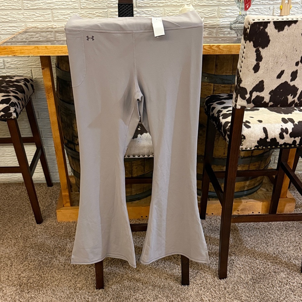 NWT! Under Armour Light Gray Flare Pants